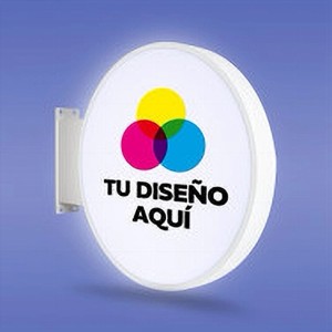 Banderola Redonda Luminosa Led a Doble Cara