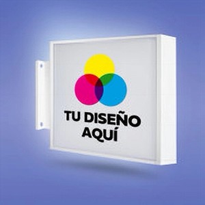Banderola Cuadrada Luminosa Led a Doble Cara